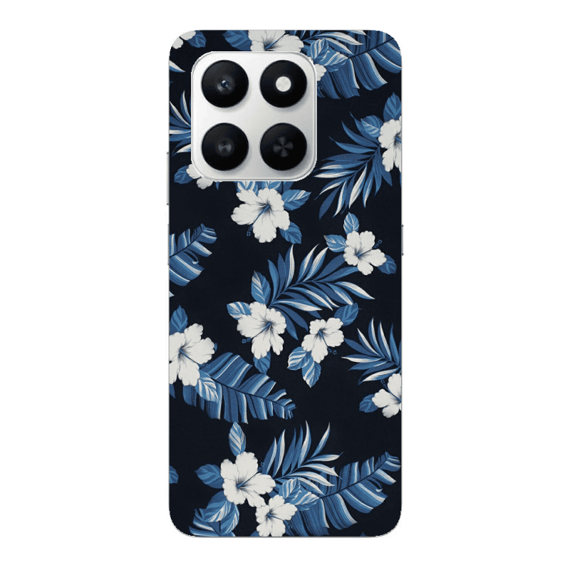 Honor Magic 400 Smart flower blue laves Transparent Silicone TPU Θήκη